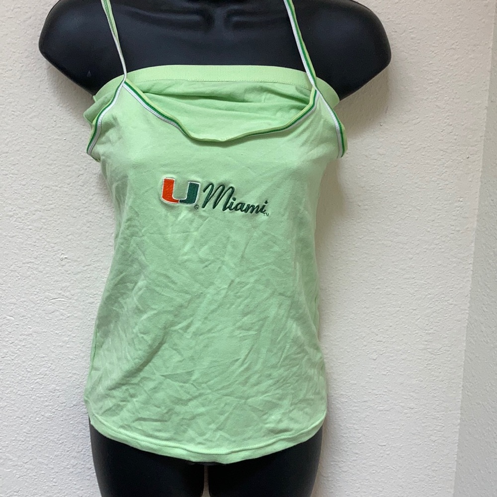 Miami hurricanes green women’s top straps